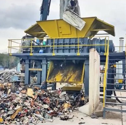 Heavy-duty scrap metal shredder machine for shredding steel scrap