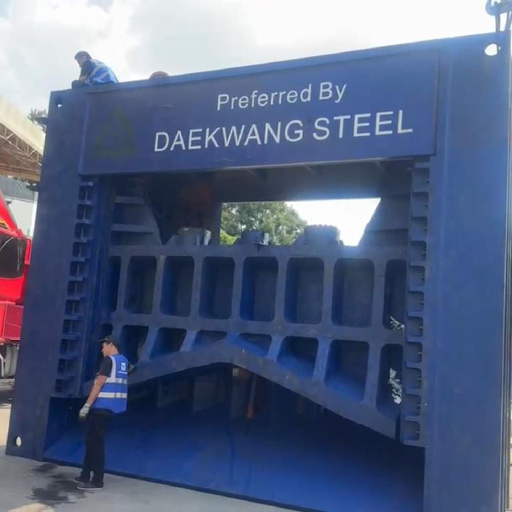 World's largest 1600T multi-blade scrap metal shear installed at recycling facility in Korea — client satisfied