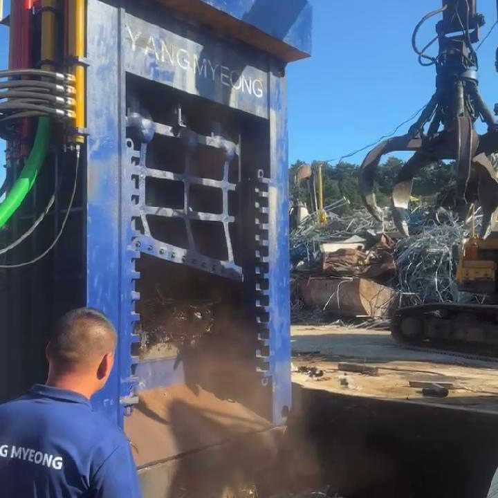 2025 patent-designed 1600T scrap metal baler installed at recycling facility in Nigeria