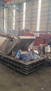scrap metal baler testing run in Huaxin factory